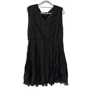 HAANI dress size 2X black lace fit and flare sleeveless